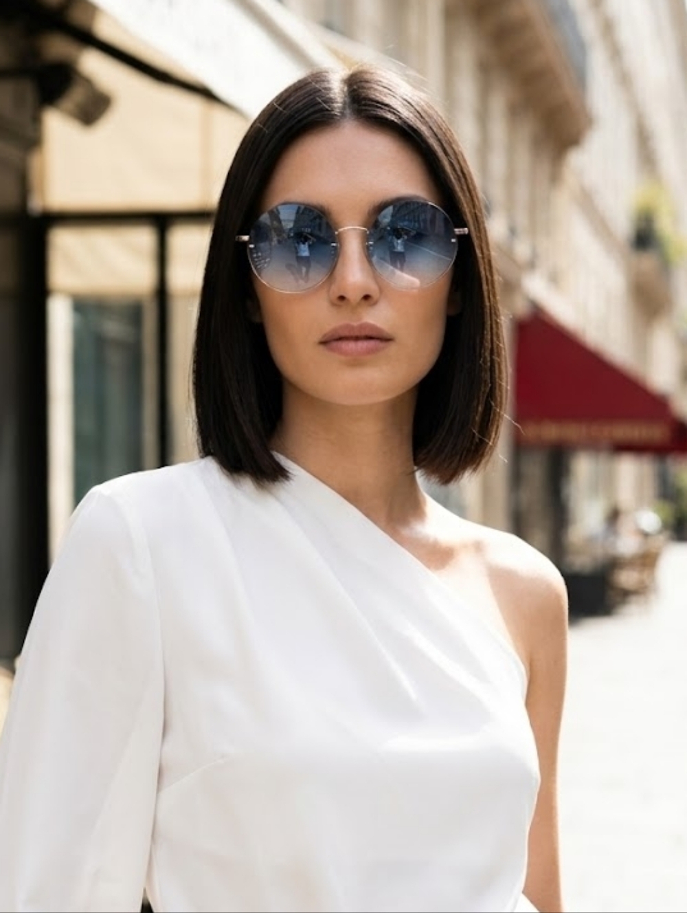 Round Sunglasses With Rose Gold Hardware